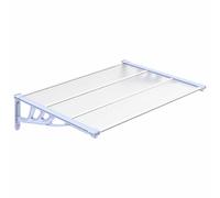 vidaXL Marquesina Puerta policarbonato Gris y Transparente 122x90 cm