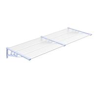 vidaXL Marquesina Puerta policarbonato Gris y Transparente 239x90 cm