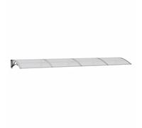 vidaXL Marquesina Puerta policarbonato Gris y Transparente 350x75 cm