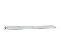 vidaXL Marquesina Puerta policarbonato Gris y Transparente 400x75 cm