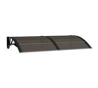 vidaXL Marquesina Puerta policarbonato Negro y Transparente 150x75 cm