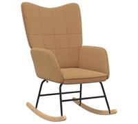 vidaXL Silla Relajante Beige de Tela Parecida a Lana Rizada