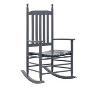 vidaXL Mecedora con Asiento Curvo Madera Silla Mobiliario Jardín Terraza Accesorios Patio Exterior Balcón Decoración Resistencia a la Intemperie Gris