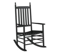 Vidaxl mecedora con asiento curvo madera maciza de álamo negro