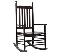 vidaXL Mecedora de Asiento Curvo Madera Silla Mobiliario Jardín Terraza Accesorios Patio Exterior Balcón Decoración Resistencia a la Intemperie Marrón