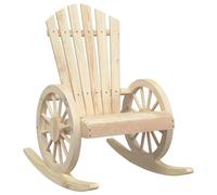 Vidaxl mecedora de jardín adirondack madera maciza de abeto