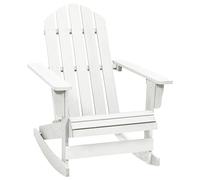 vidaXL Mecedora de jardín de Madera Blanca