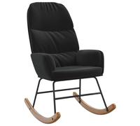 vidaXL Mecedora de Terciopelo Negro