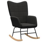 vidaXL Sillón Relajante Negro de Tela Parecida a Lana