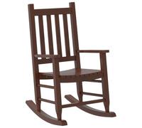 vidaXL Mecedora para niños Madera Maciza de álamo marrón, Mecedora de Exterior, Mecedora de jardín, Mecedora de Madera pequeña, Mecedora de Madera