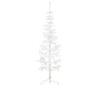 vidaXL Medio Árbol de Navidad Artificial con Soporte Blanco Sala Plaza Navideño Entrada Adorno Casa Bodas Terraza Decoración Habitación 180 cm