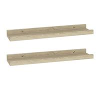 vidaXL Mensole da Parete 2 pz Rovere Sonoma 40x9x3 cm
