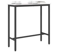 vidaXL Mesa 100 x 40 x 101 cm Madera Ingenierizada y Acero, Mesa Elegante para casa, Rectangular, Moderna, Ajustable en Altura, diseño Minimalista, Sala