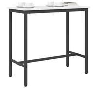 vidaXL Mesa 100 x 50 x 91 cm Madera Ingenierizada y Acero, Mesa Elegante para casa, Rectangular, Moderna, Ajustable en Altura, diseño Minimalista, Sala