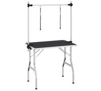 vidaXL Mesa Ajustable de Higiene de Mascotas 2 Lazos Camilla para Lavar Perros