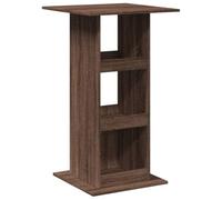 Mesa Alta Bar Con Almacenaje Madera Marrón Roble 60x60x102 Cm Vidaxl