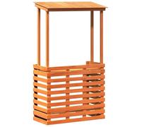 vidaXL Mesa alta de bar de jardín Madera maciza Marrón 112,5x57x195,5 cm