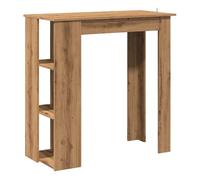 vidaXL Mesa Alta con Estante Madera Roble Artisan 102x50x103,5 cm, mesita de Bar, Mesa de Bar de Cocina, Muebles de Bar, mesita de Pub