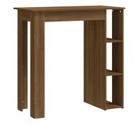 Vidaxl mesa alta con estante marrón roble 102x50x103,5 cm