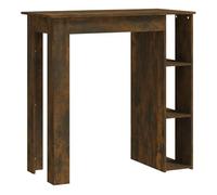Vidaxl mesa alta con estante roble ahumado 102x50x103,5 cm