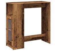 Mesa Alta Con Estantes Madera Envejecida 101x40x103,5 Cm Vidaxl