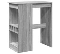 vidaXL Mesa Alta con estantes Madera Gris Sonoma 90x47,5x103,5 cm, Mesa Alta de Bar, Mesa de Bar de Cocina, Mesa Alta, Mesa de Pub, Mesa Alta