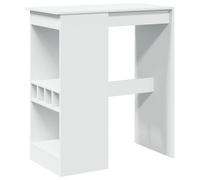vidaXL Mesa Alta con estantes Madera ingeniería 90x47,5x103,5 cm, Mesa Alta de Bar, Mesa de Bar de Cocina, Mesa Alta, Mesa de Pub, Mesa Alta