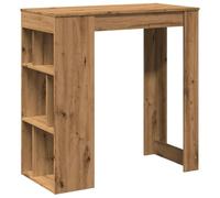 vidaXL Mesa Alta con estantes Madera Roble artisian 102x50x103,5 cm, Mesa Alta de Bar, Mesa de Bar de Cocina, Mesa Alta, Mesa de Pub, Mesa Alta