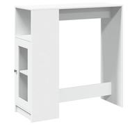 vidaXL Mesa Alta con estantes Madera ingeniería 101x40x103,5 cm, Mesa Alta de Bar, Mesa de Bar de Cocina, Mesa Alta, Mesa de Pub, Mesa Alta