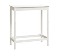 vidaXL Mesa Alta de Bar Madera Maciza de Pino Blanco 100x50x110 cm, Mesa Alta, Mesa Pub, Muebles de Bar, Mesa de Bar, Mesa cafetería