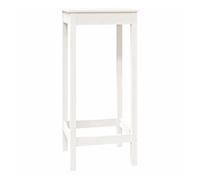 vidaXL Mesa Alta de Bar Madera Maciza de Pino Blanco 50x50x110 cm