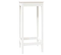 vidaXL Mesa Alta de Bar Madera Maciza de Pino Blanco 50x50x110 cm