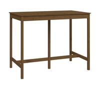 Vidaxl mesa alta de bar madera maciza de pino marrón miel 140x80x110cm