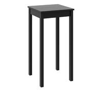vidaXL Mesa alta de bar pequeña cuadrada MDF 55x55x107 cm Negra