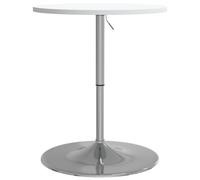 Mesa Alta De Bar Madera Ingeniería Y Acero Blanca 60x60x90 Cm Vidaxl