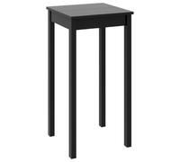 vidaXL Mesa Alta de Bar, Mesita Pequeña Cuadrada de Desayuno, Mueble de Comedor, Decoración para Cocina Hogar Patio Bistró Pub, MDF Negra
