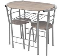 Mesa Alta De Cocina O Bar Y Taburetes Mdf Vidaxl