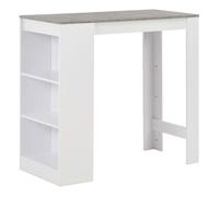 Vidaxl mesa alta de cocina con estantería blanca 110x50x103 cm