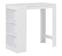 Vidaxl mesa alta de cocina con estantería blanco 110x50x103 cm