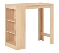 Vidaxl mesa alta de cocina con estantería color roble 110x50x103 cm