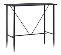 vidaXL Mesa Alta de Cocina MDF Hogar Jardín Salón Bar Comedor Bricolaje Decoración Diseño Estilo Mobiliario Muebles Bufete Tablero 120x60x110 cm Negro