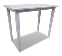 vidaXL Mesa Alta Cocina Estilo de Bar Rectangular MDF Blanca Muebles Desayuno