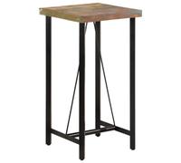 vidaXL Mesa Alta de Hierro y Madera Maciza reciclada 55x55x107 cm
