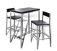 vidaXL Mesa Alta y taburetes de Barra de Cocina