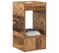 vidaXL Mesa Auxiliar 2 pcs Madera Vieja 30 x 30 x 56 cm, Mesa Lateral Rectangular para la Sala de Estar, Mueble Moderno de Acento, Almacenamiento útil, mesas funcionales para Interiores, Detalles par