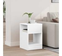 vidaXL Mesa Auxiliar 30,5 x 30 x Madera de ingeniería, Mesa auxiliar para sala, diseño rectangular, almacenamiento , estilo versátil, ¡ideal para tu hogar