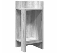 vidaXL Mesa Auxiliar con Estante Gris Sonoma 25,5x27x60 cm, Mesa de Centro, Mesa para lámpara, Mesa pequeña, Mesa Auxiliar para sofá, Mesa para salón