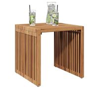 vidaXL Mesa Auxiliar de jardín Marrón 45 x 42,5 x 45 cm, Mesa de Teca Duradera, Muebles Modernos para Jardín y Terraza, Útil para Patio