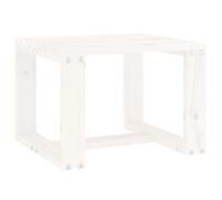 vidaXL Mesa Auxiliar de Jardín, Mesita de Centro, Mesa de Listones para Bebidas Aperitivos, Mesa para Patio Terraza, Madera Maciza de Pino Blanco