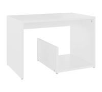 vidaXL Mesa Auxiliar Muebles Mobiliario Sofá Café Centro Salón Sala de Estar Libros Estante Estable Decoración de Contrachapada Blanco 59x36x38 cm